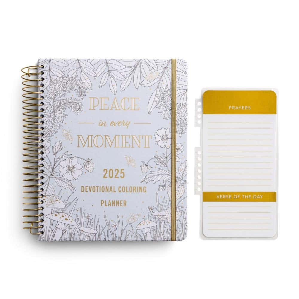Peace in Every Moment Devotional Coloring Planner + Prayer Board - Gift Set