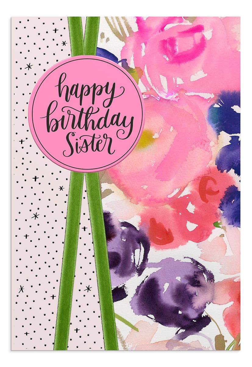 Birthday - Sister - Sweetly Content - 1 Premium Card