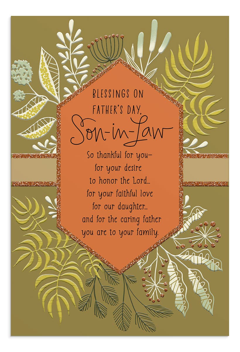 Father S Day For Son In Law Father's Day - For Son-In-Law - Blessings - 1 Greeting Card