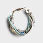 This handcrafted artisan bracelet encourages intentional living and quality time spent in prayer. Makes the perfect everyday piece, consisting of pearls, gemstones and glass beads. 