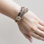 This handcrafted artisan bracelet encourages intentional living and quality time spent in prayer. Makes the perfect everyday piece, consisting of pearls, gemstones and glass beads. 