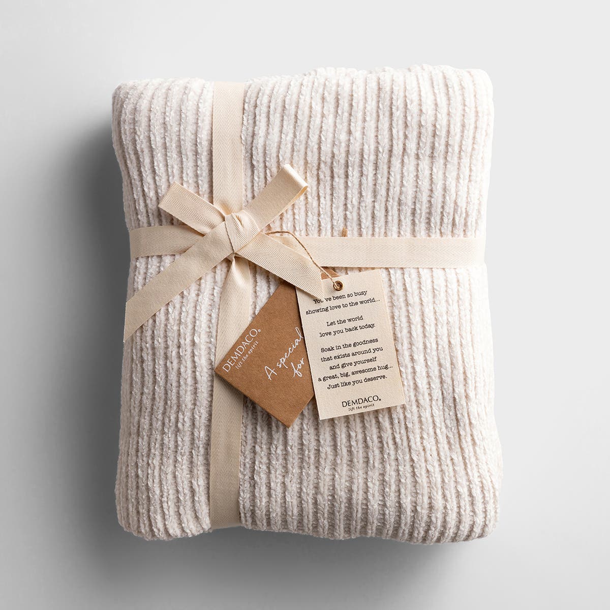 Chenille Throw Blanket - Cream