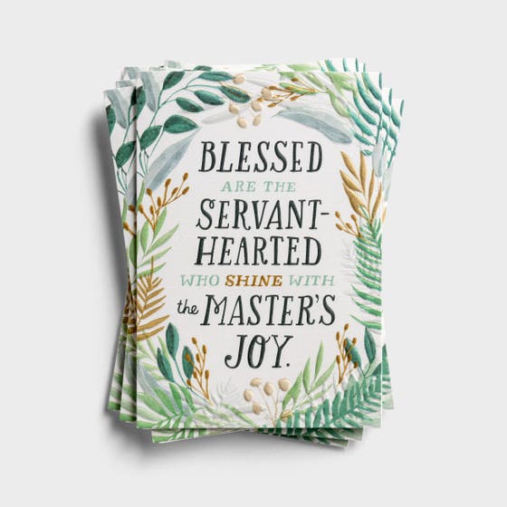 Ministry Appreciation - Blessed Are Servant Hearted - 6 Greeting Cards
