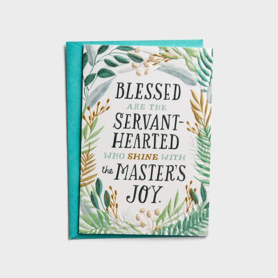 Ministry Appreciation - Blessed Are Servant Hearted - 6 Greeting Cards