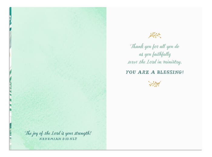 Ministry Appreciation - Blessed Are Servant Hearted - 6 Greeting Cards