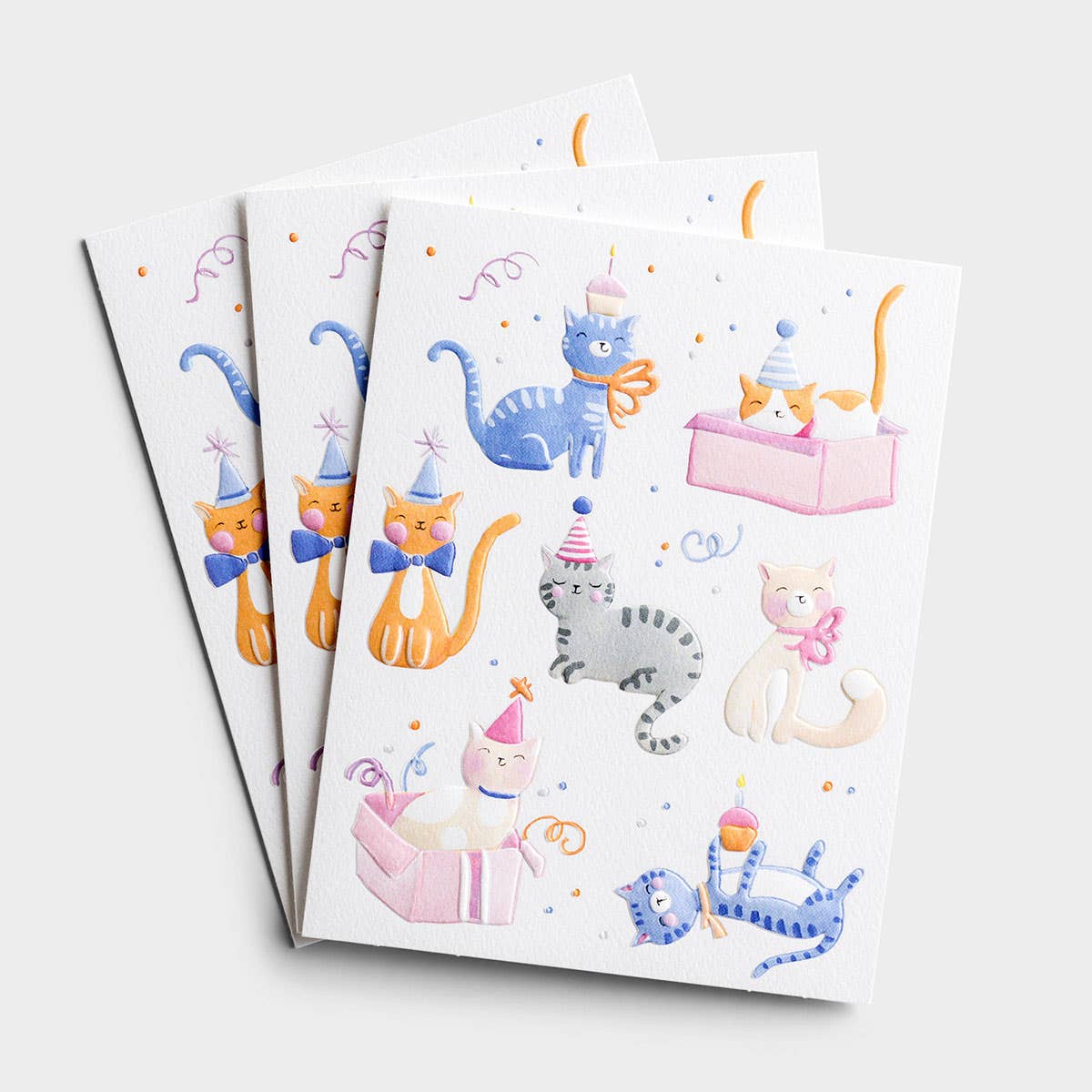 Birthday - Purr-fectly Delightful - 3 Studio 71 Greeting Cards