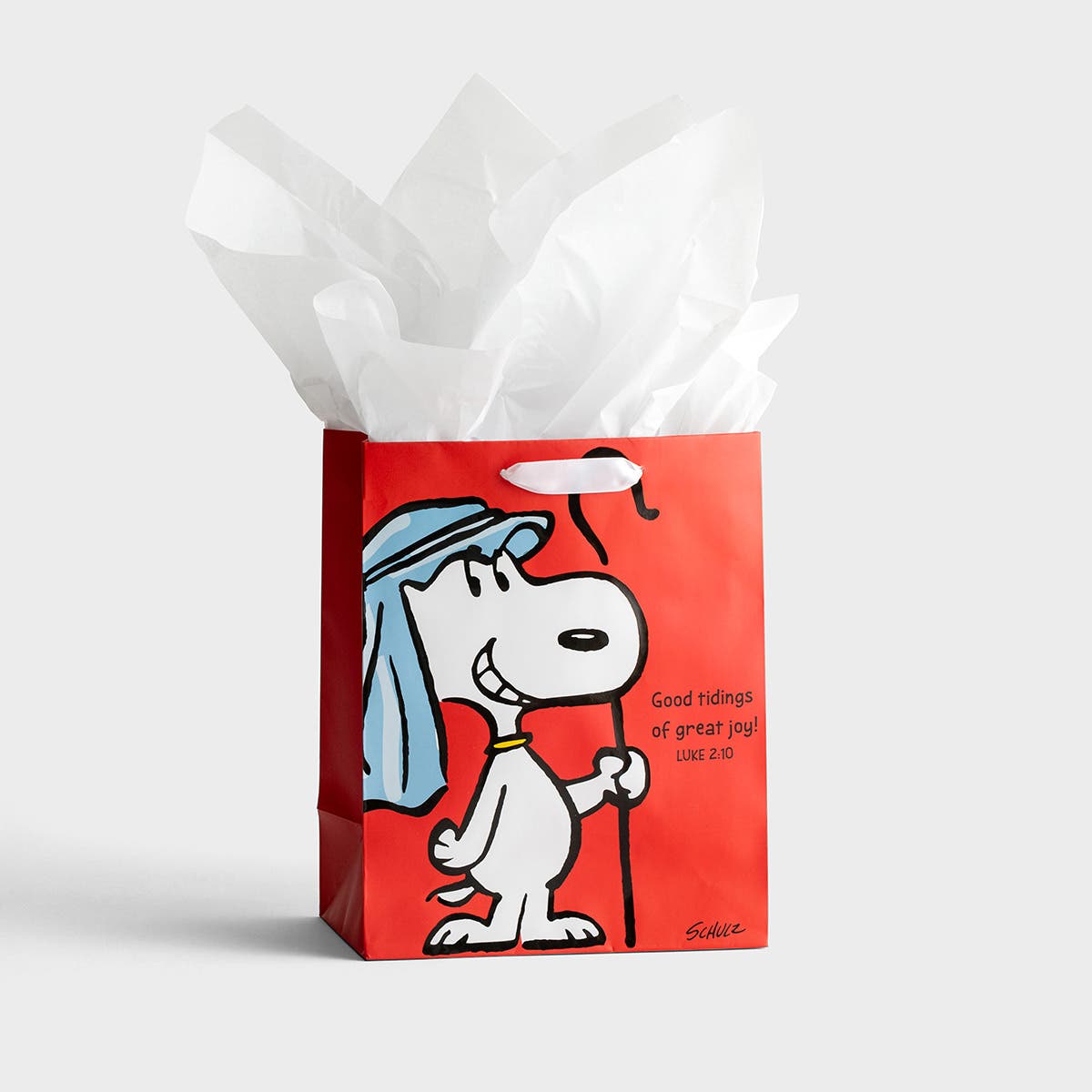 Medium Snoopy Christmas Gift Bag - Good Tidings