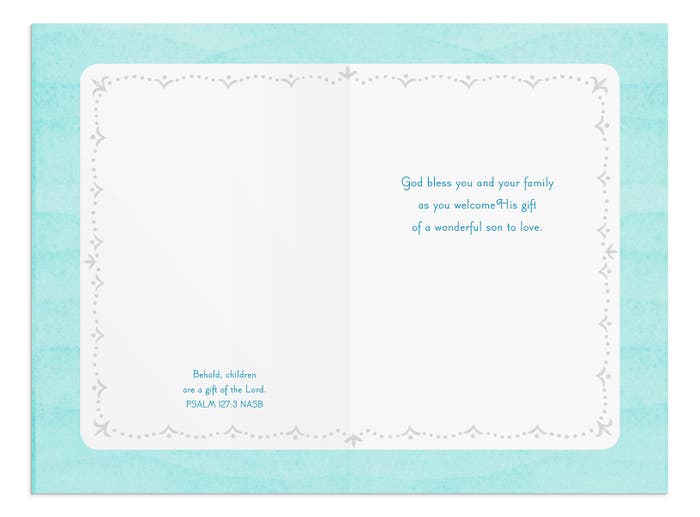 Baby Boy - A Wonderful Son To Love - 1 Premium Card
