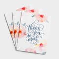 Thank You - Pink Floral - 3 Premium Studio 71 Cards
