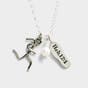 Run with Endurance - White Bronze Pendant Necklace