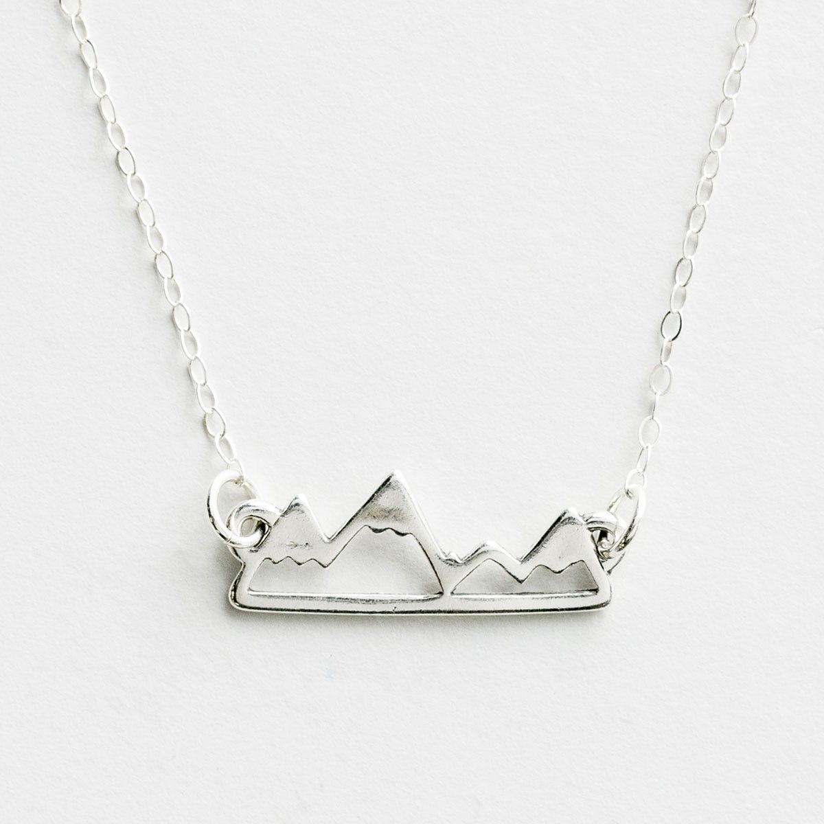 Faith Moves Mountains - Sterling Silver Pendant Necklace