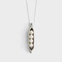Four Sweet Peas in a Pod - Pewter Pendant Necklace