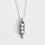 Three Sweet Peas in a Pod - Pewter Pendant Necklace