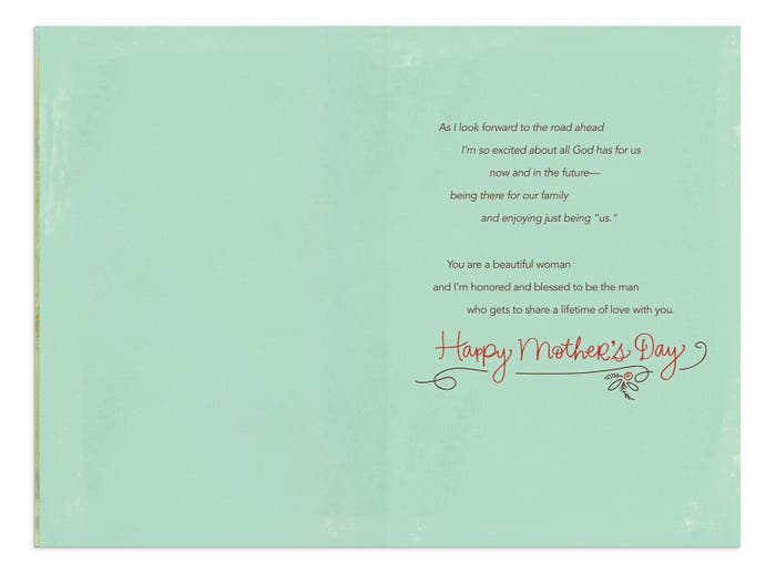 Mother's Day - For My Wonderful Wife - 1 Greeting Card