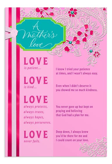 Mother's Day - A Mother's Love - 1 Greeting Card