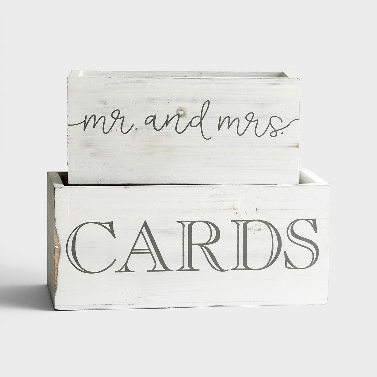 white wedding card box