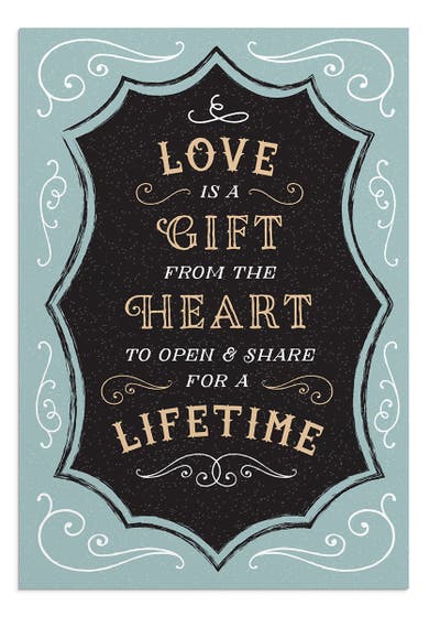 Anniversary - Chalkboard Blessings - 12 Boxed Cards