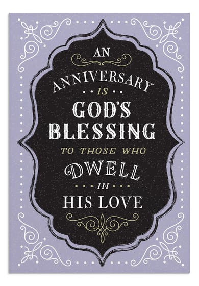 Anniversary - Chalkboard Blessings - 12 Boxed Cards