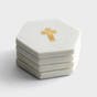 Gold Cross - Marble Coasters, Set of 4