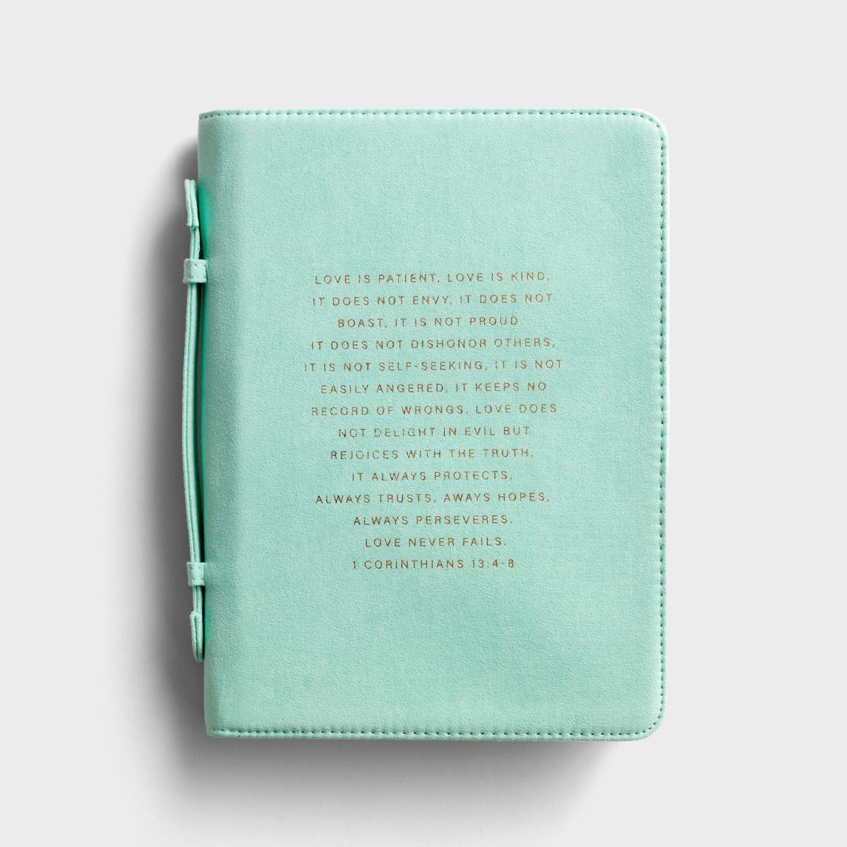 Love Never Fails - Faux Suede Bible Cover