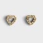 Everlasting Love - Rhinestone Heart Stud Earrings