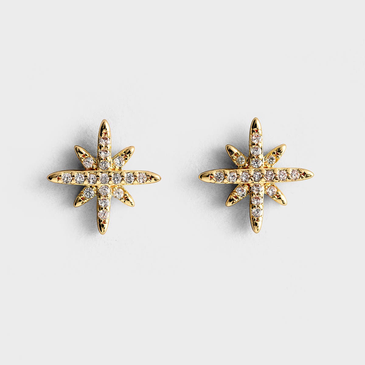 Faithworks - Be the Light - Rhinestone Starburst Stud Earrings