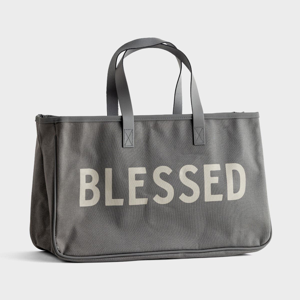 Blessed - Canvas Tote Bag, Gray