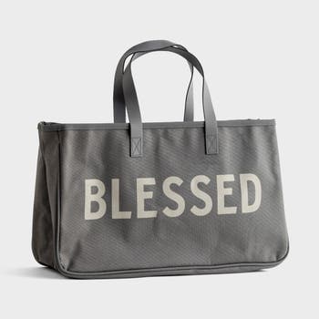 Faithworks - Blessed - Canvas Tote Bag, Gray