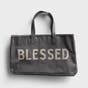 Blessed - Canvas Tote Bag, Gray