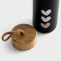 Hearts - Glass Water Bottle with Bamboo Lid