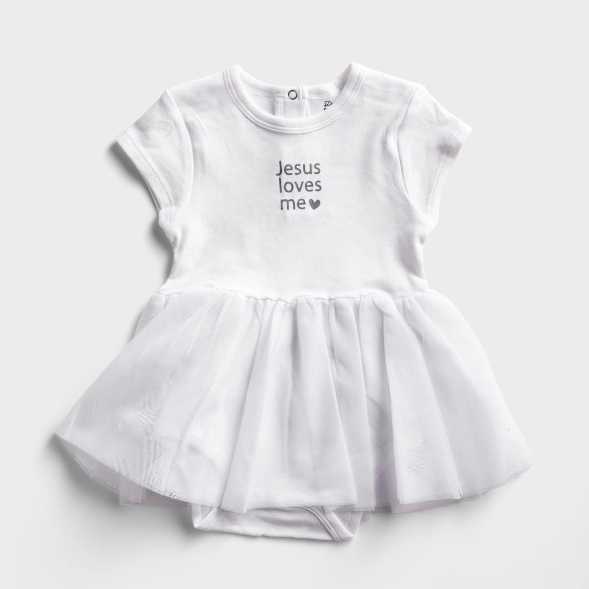 Faithworks - Jesus Loves Me Snap shirt Dress for Infants