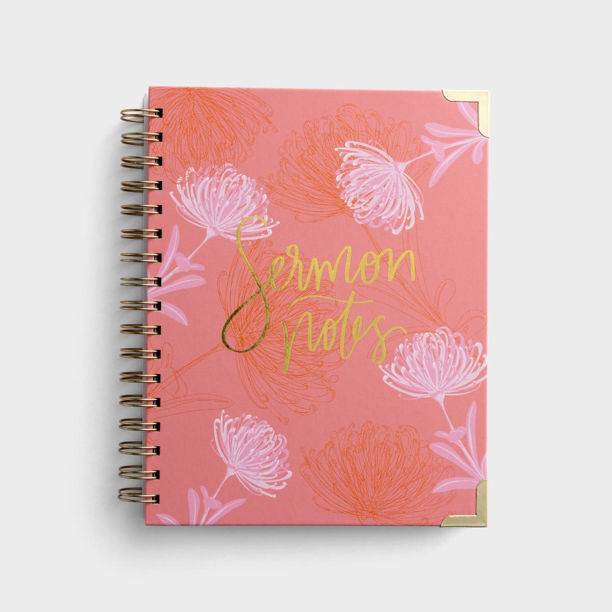 Sermon Notes Simple Minimal Blush Pink Calligraphy Notebook | Zazzle