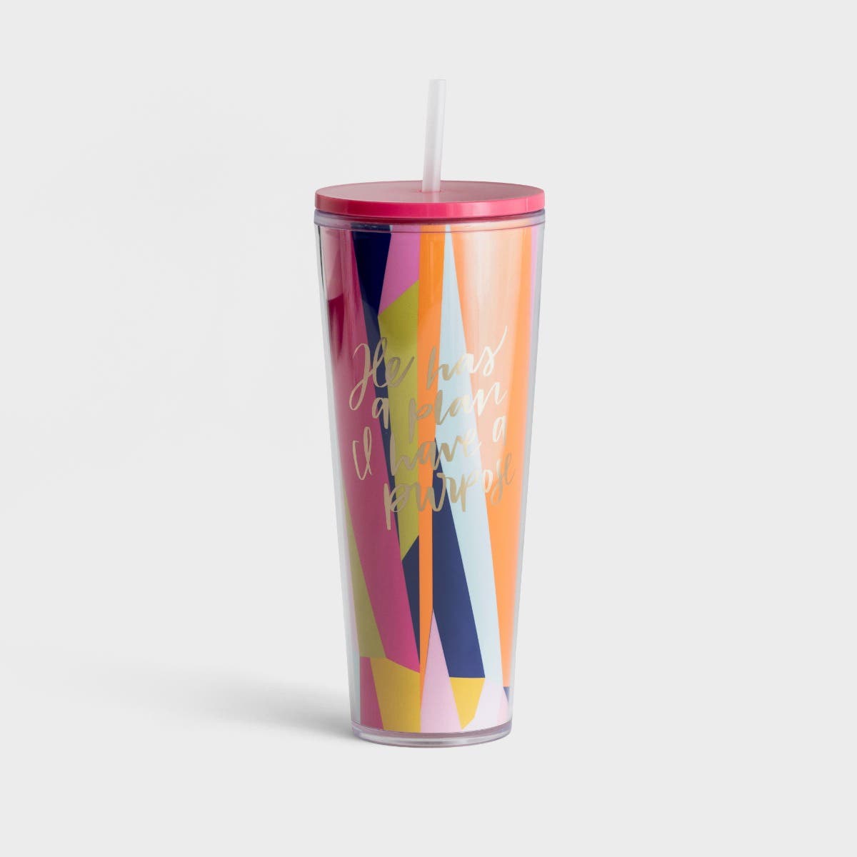 Mary Square - He Has A Plan - Straw Tumbler
