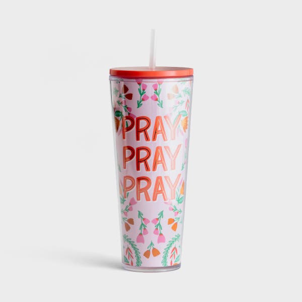 Mary Square - Pray Pray Pray - Straw Tumbler