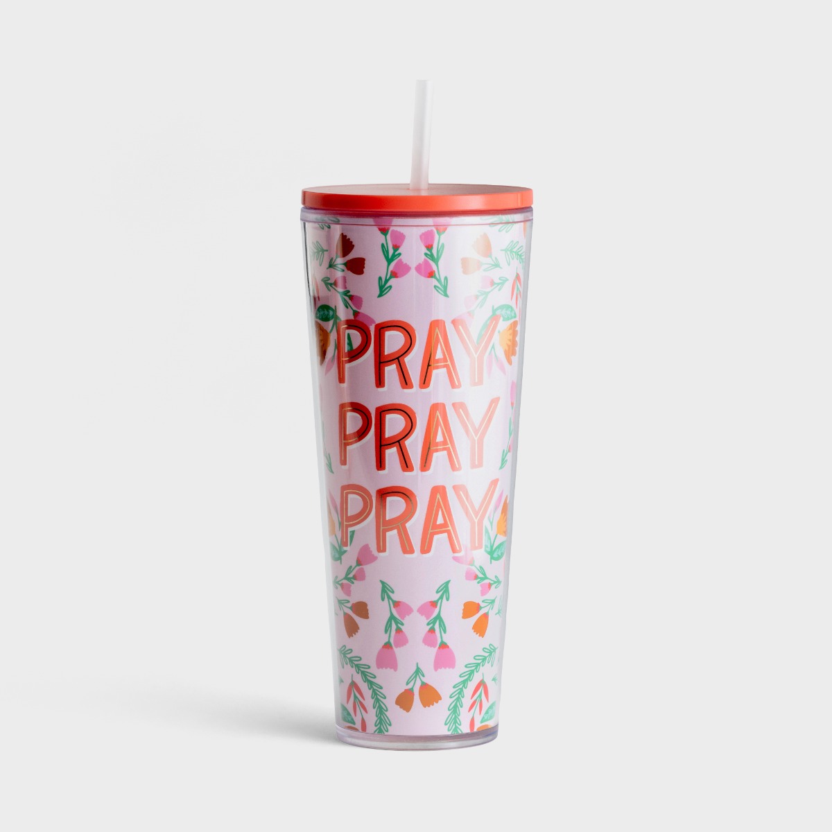 Pray Pray Pray - Straw Tumbler