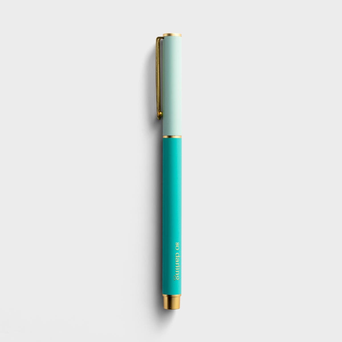 Mary Square - Teal Snap Cap Pen