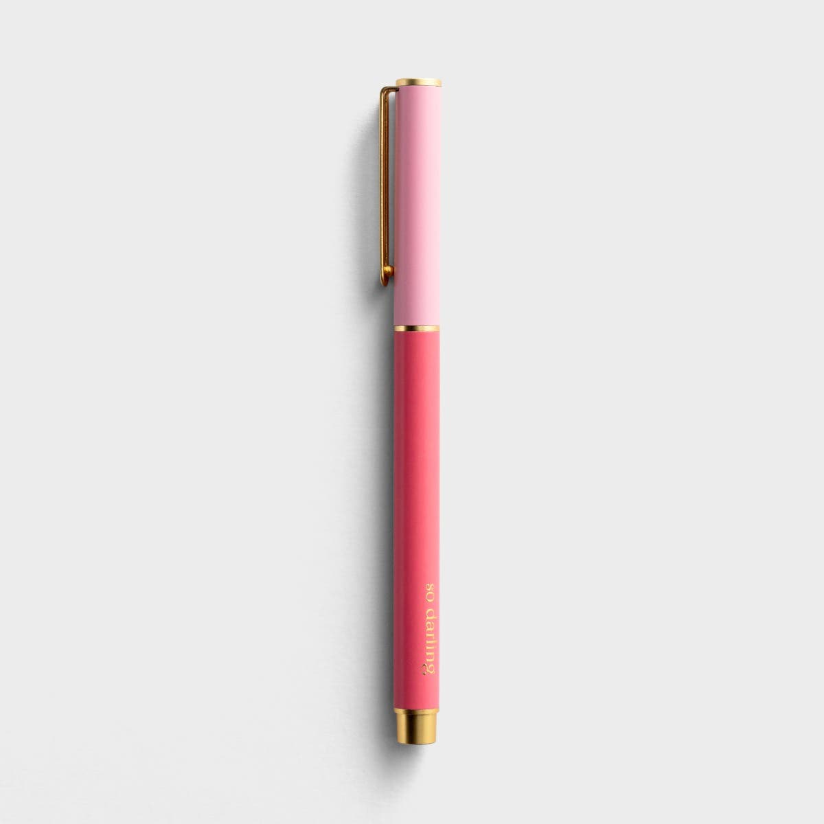 Mary Square - Pink Snap Cap Pen