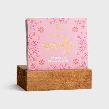 Mary Square - Anxiety - Scripture Block with 52 Inspirational Prints