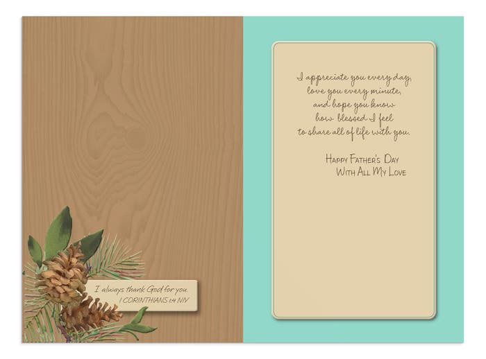 Father's Day - Husband - I'm Thanking God Today - 1 Greeting Card