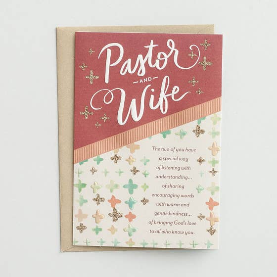 Ministry Appreciation - Pastor and Wife - 1 Premium Card, KJV