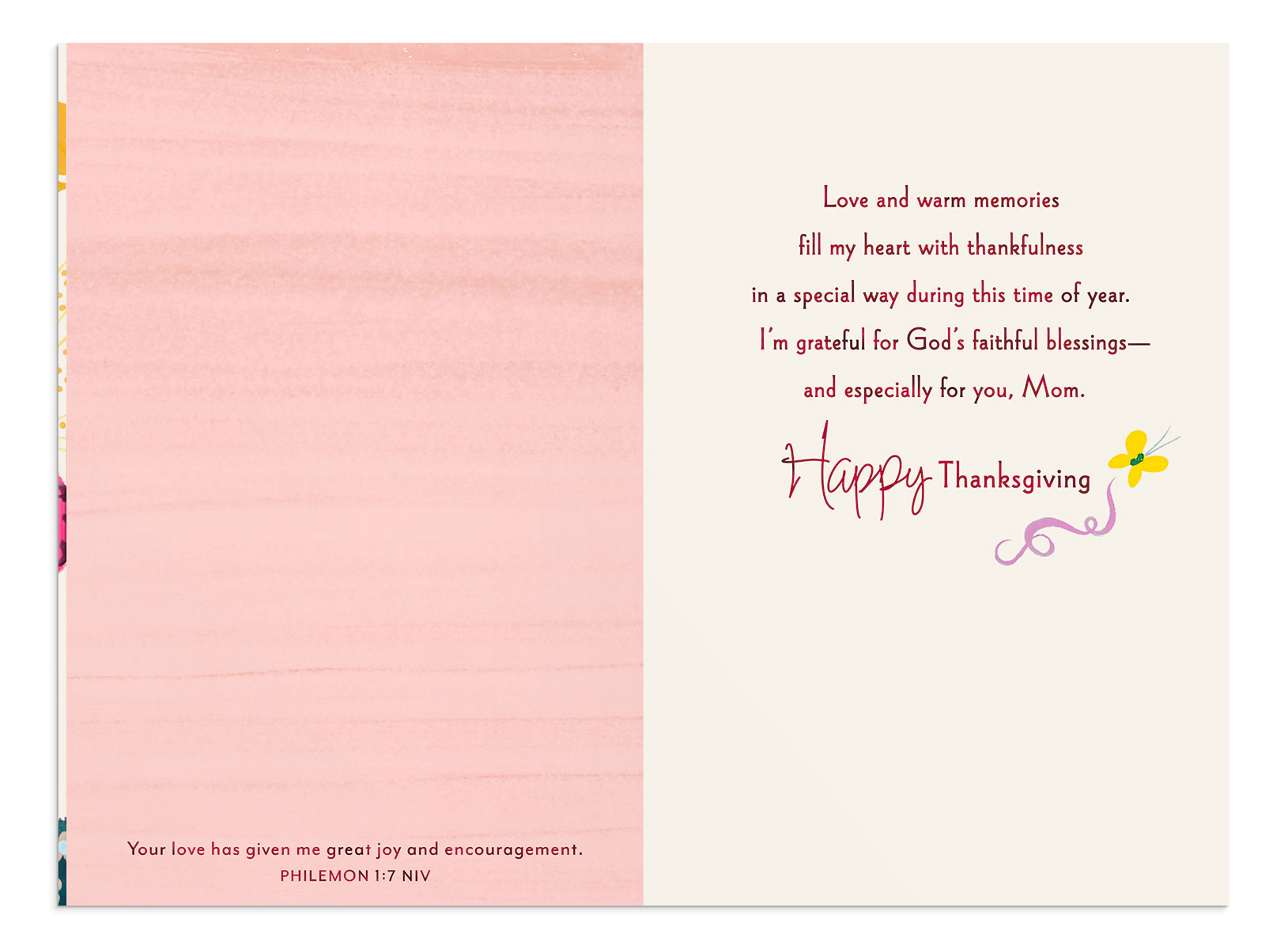 Thanksgiving - Mom - Thanking God for You - 1 Premium Card