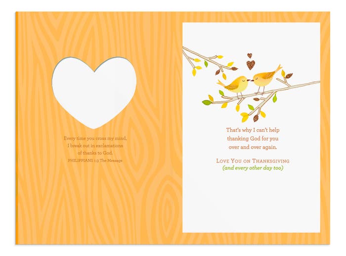 Thanksgiving - Love - To the One I Love - 1 Premium Card