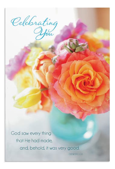 Birthday - Flower Photos - 12 Boxed Cards, KJV
