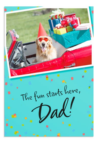 Birthday - Dad - Fun Starts Here - 1 Premium Card