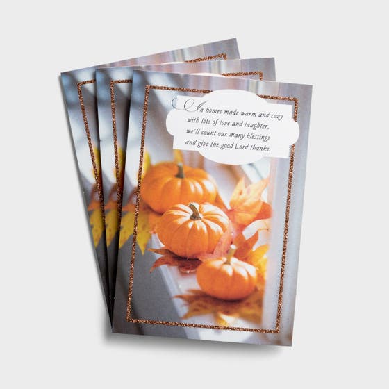 Thanksgiving - Warm and Cozy - 3 Greeting Cards