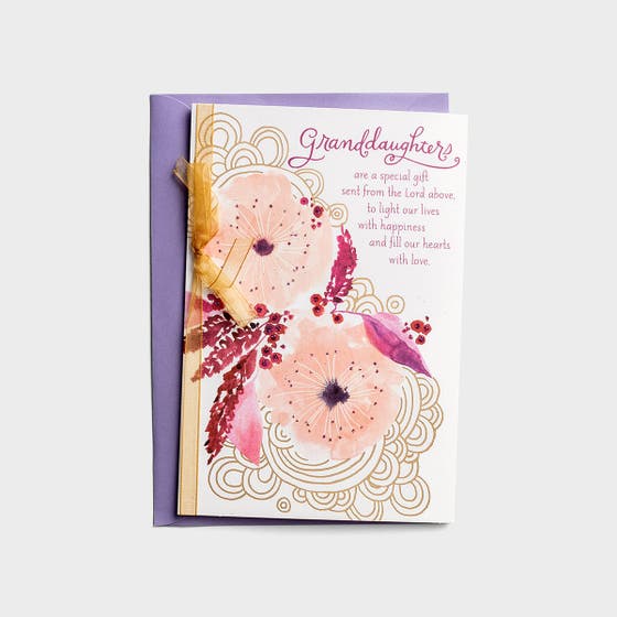 Valentine's Day - Granddaughter - A Special Gift - 1 Greeting Card