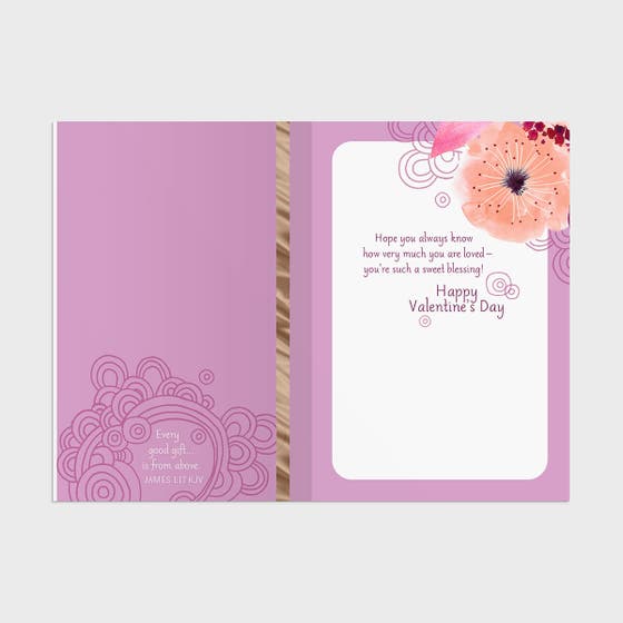 Valentine's Day - Granddaughter - A Special Gift - 1 Greeting Card