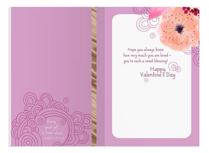 Valentine's Day - Granddaughter - A Special Gift - 1 Greeting Card