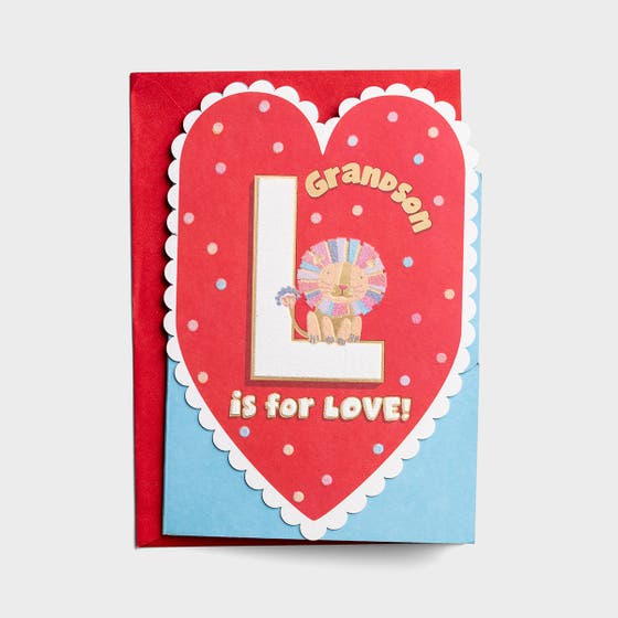 Valentine's Day - Grandson - L is for Love - 1 Card