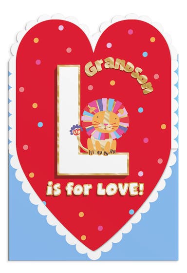 Valentine's Day - Grandson - L is for Love - 1 Card